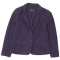 Marks & Spencer Dame 2 Button Blazer Jacket UK 12 Medium Navy Blue
