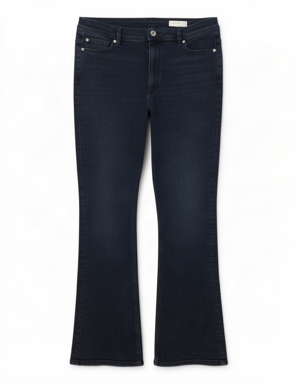 Marks & Spencer Jean évasé slim pour homme UK 16 Large W34 L30 Bleu marine Coton