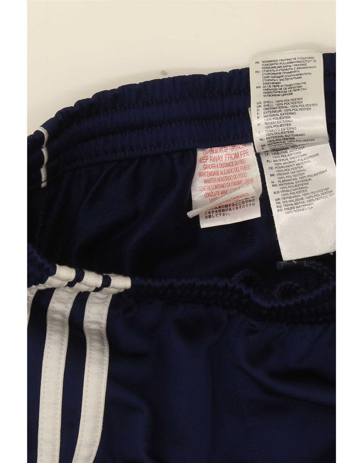 Adidas Boys Tracksuit Trousers 13-14 Years Navy Blue Colourblock Polyester