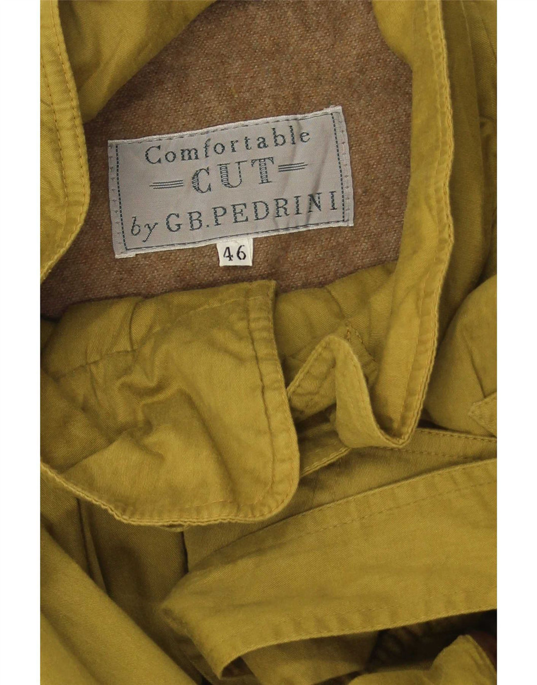 GB.PEDRINI Mens Trench Coat IT 46 Small Green