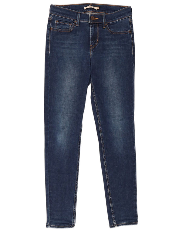 Levi's Womens 710 Super Skinny Jeans W27 L27 Blue Cotton