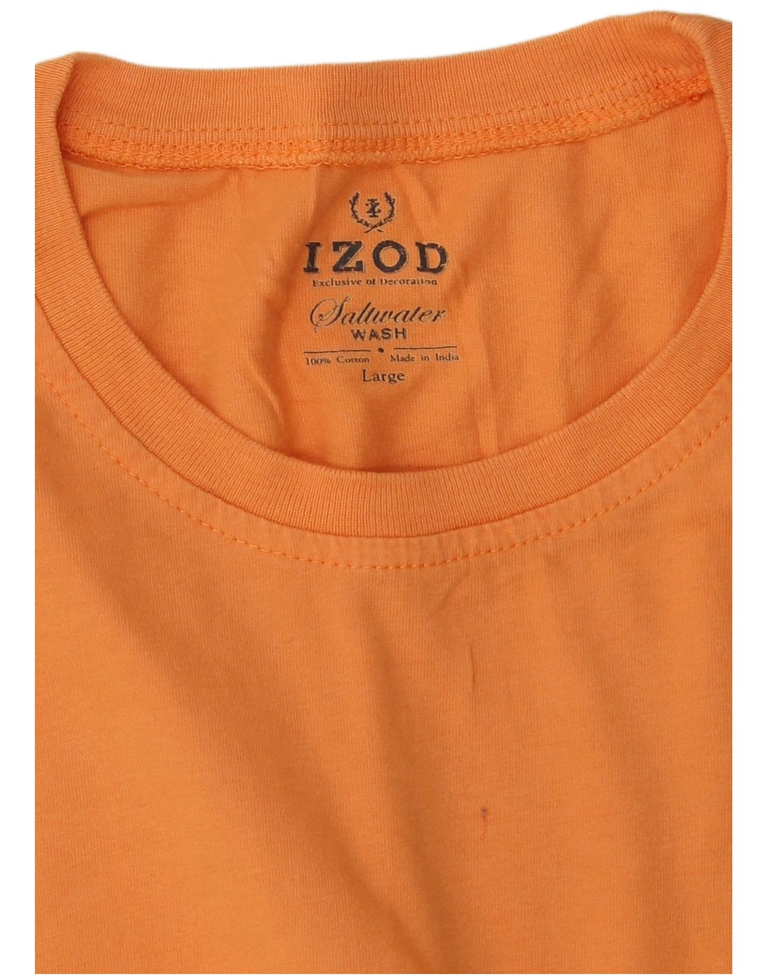 Izod Herren T-Shirt Top Large Orange Baumwolle