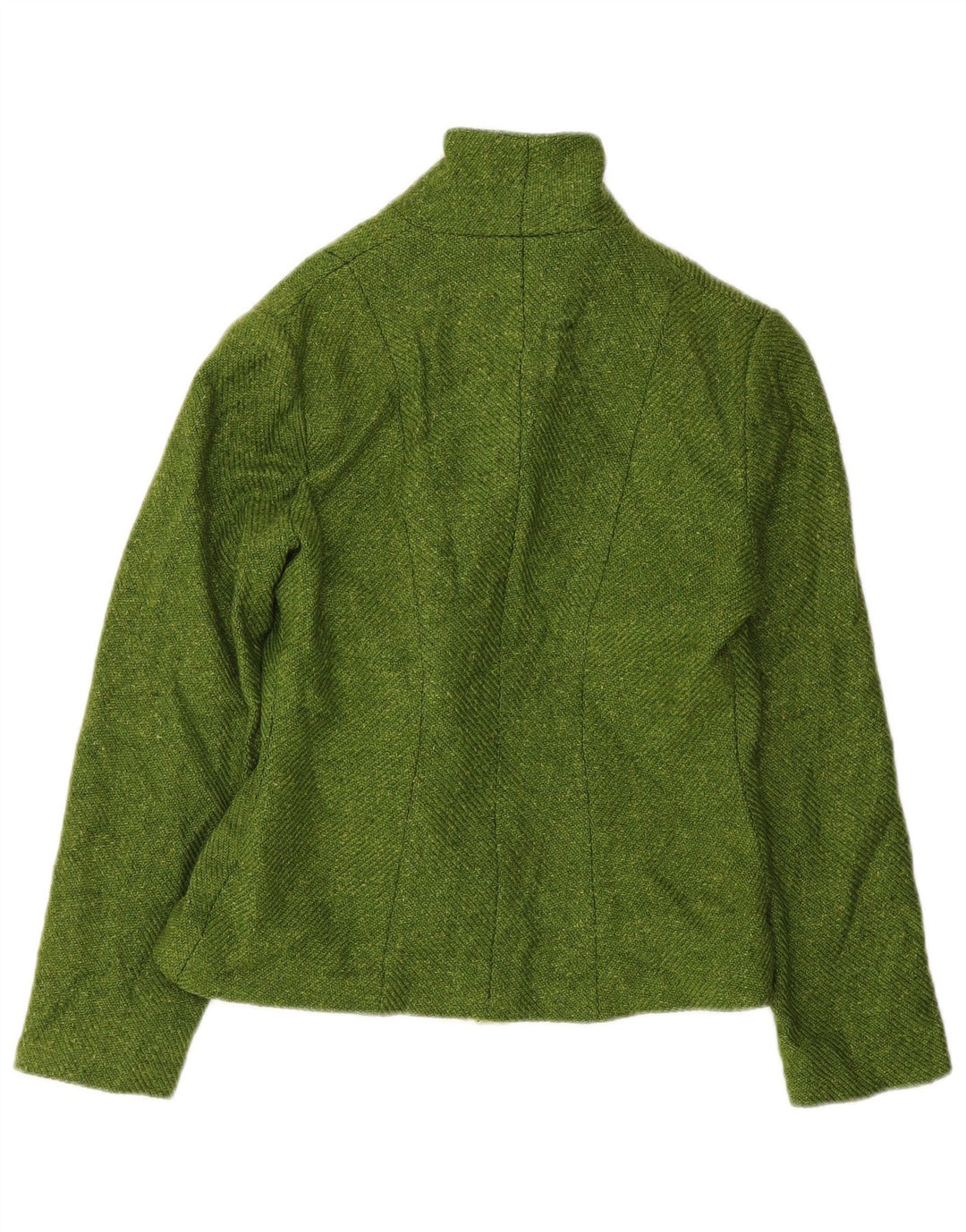 Vintage Womens Front Tie Blazer Jacket IT 42 Medium Green Wool