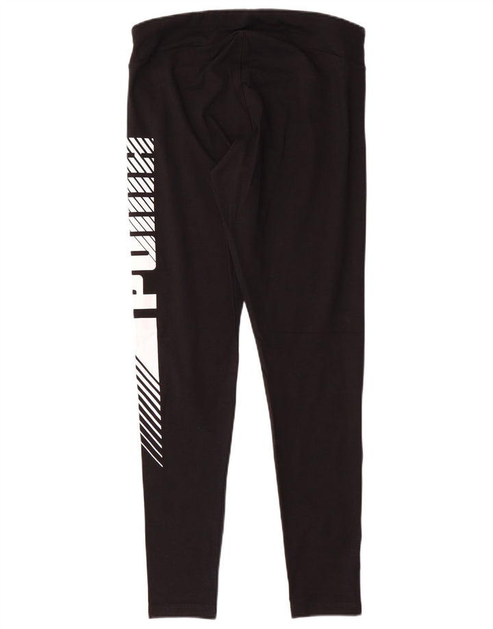 PUMA Grafiske Leggings til kvinder UK 12 Medium Sort Bomuld
