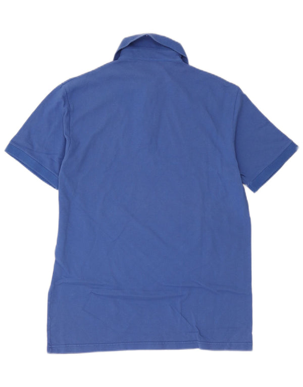 Etro Herren-Poloshirt aus mittelblauer Baumwolle mit Blumenmuster
