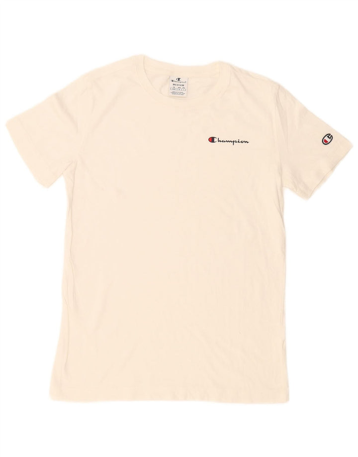 Champion T-Shirt Femme UK 12 Medium Blanc
