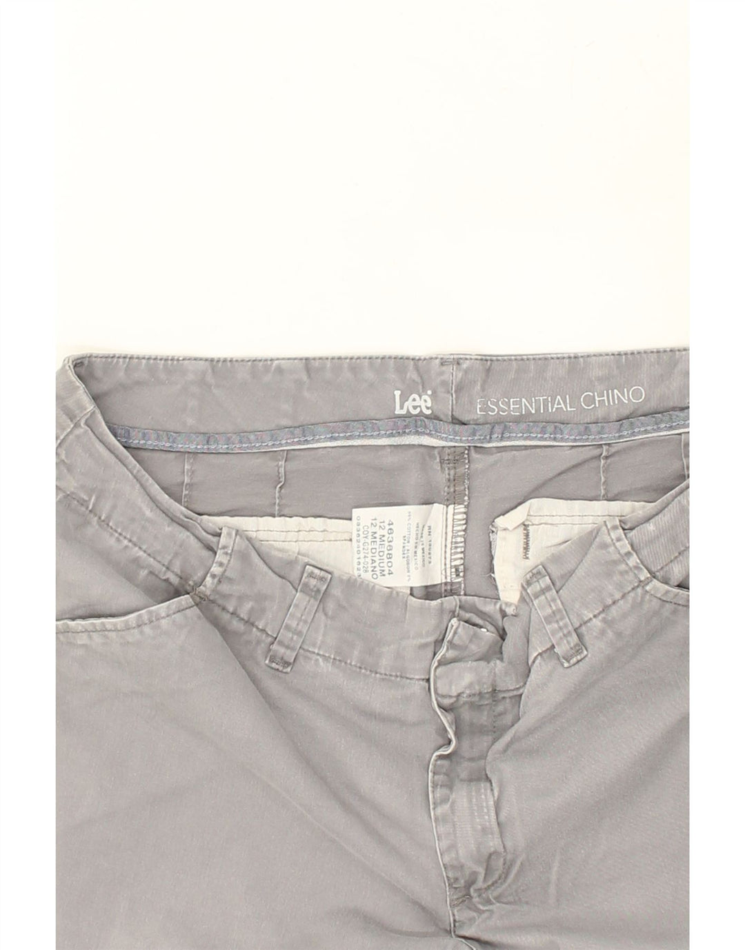 LEE Womens Tapered Casual Trousers US 12 Large W33 L29 Grey Cotton | Vintage Lee | Thrift | Second-Hand Lee | Used Clothing | Messina Hembry 