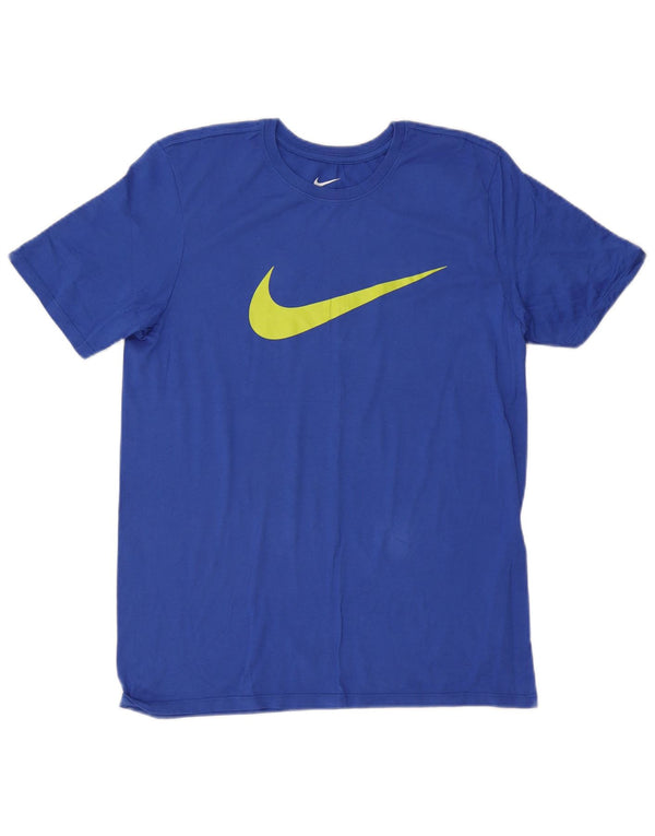 Nike Mens Athletic Fit Graphic T-Shirt Top Medium Blue