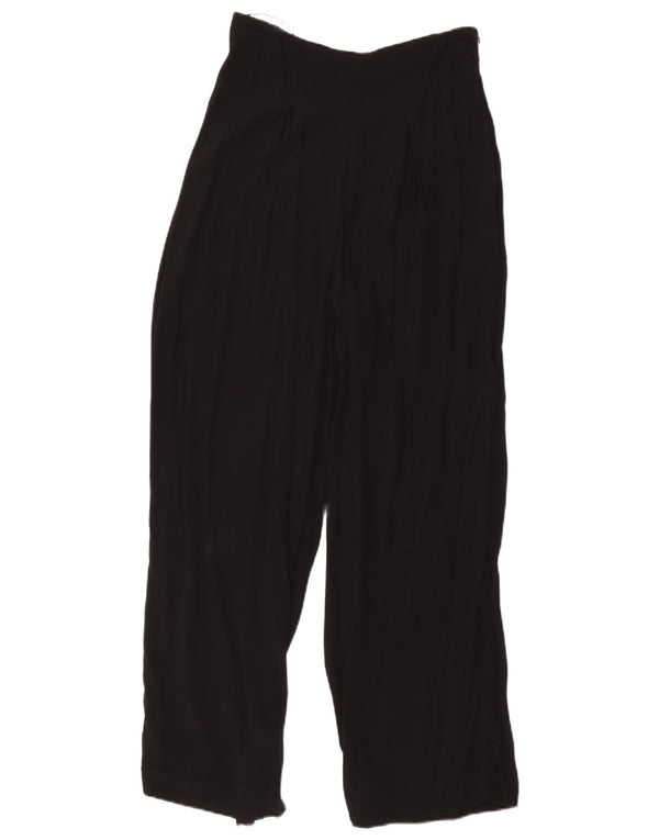 Oasis Womens High Waist Straight Casual Trousers UK 10 Small W28 L29 Black