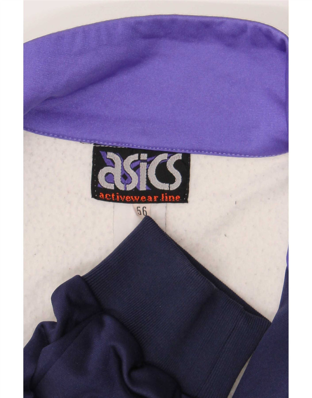 Asics Mens Graphic Tracksuit Top Jacket IT 56 XL Navy Blue Colourblock