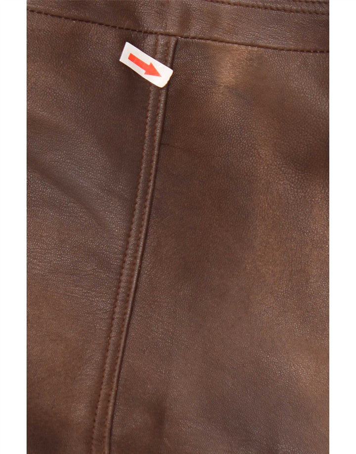 Giacca in pelle vintage da uomo UK 38 Marrone medio