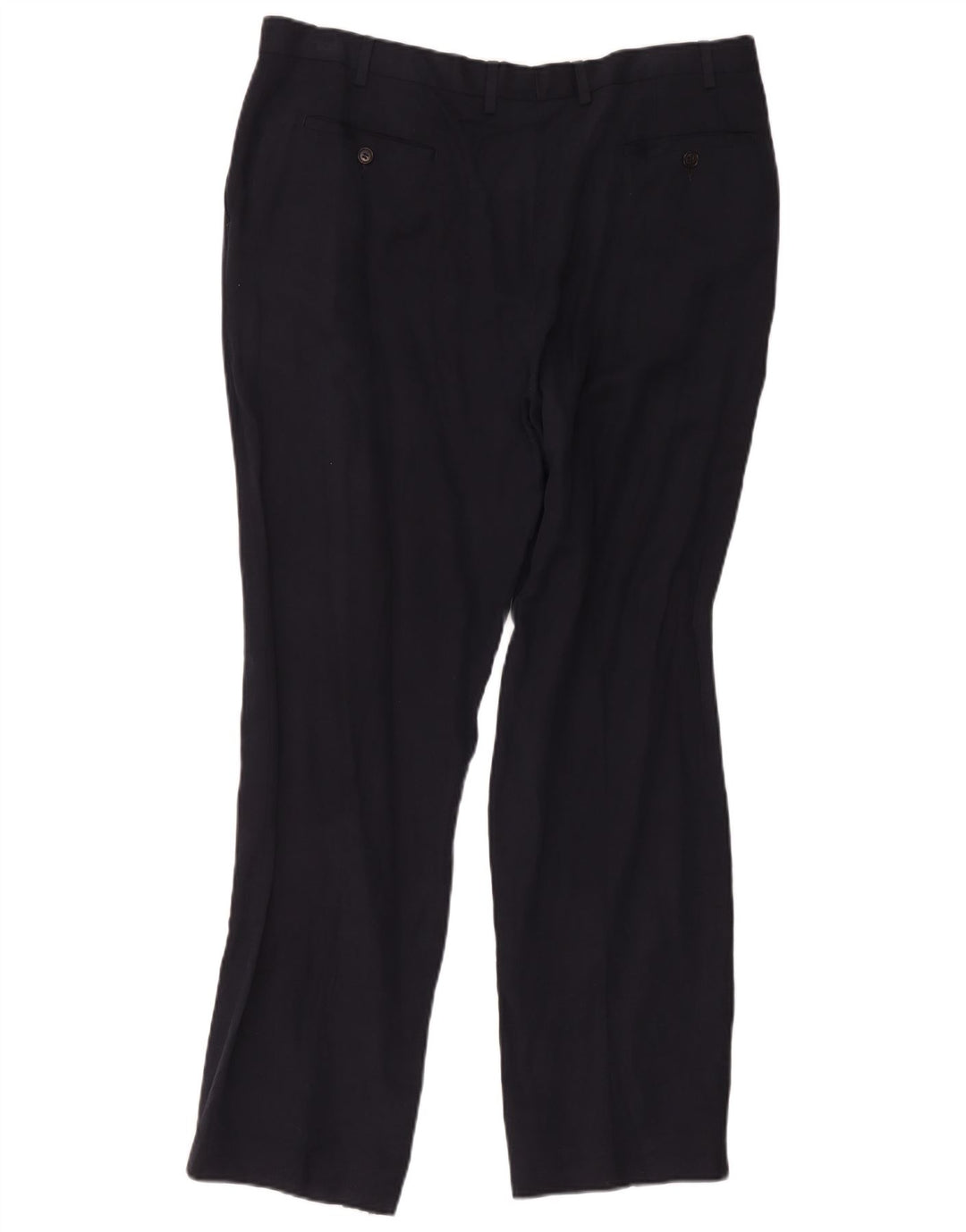 Marks & Spencer Mens Pegged Suit Trousers W40 L33 Navy Blue Silk