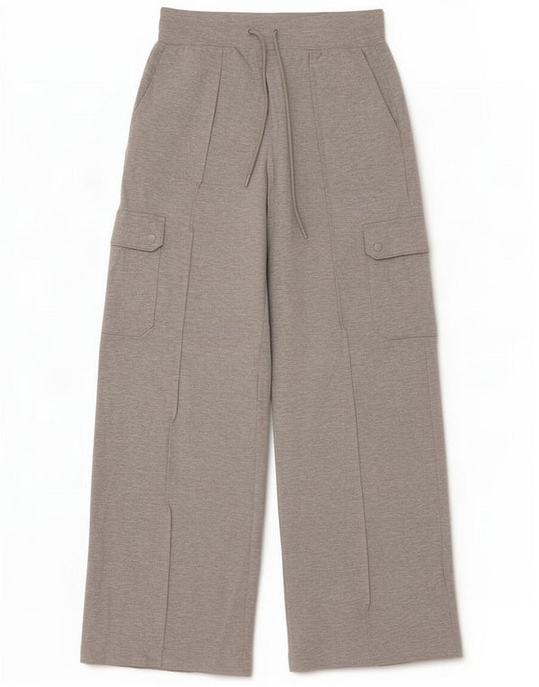 Marks & Spencer Pantalon de survêtement cargo pour femme UK 10 Small Gris moucheté