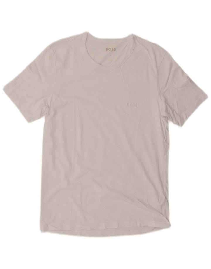 T-shirt da uomo Hugo Boss Top in cotone bianco medio
