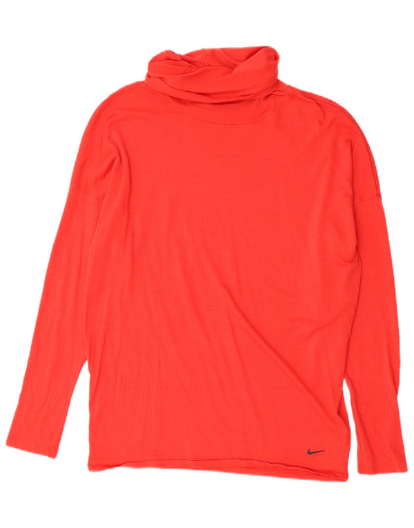 Nike pentru bărbați Dri Fit Top cu mânecă lungă, lână roșie medie