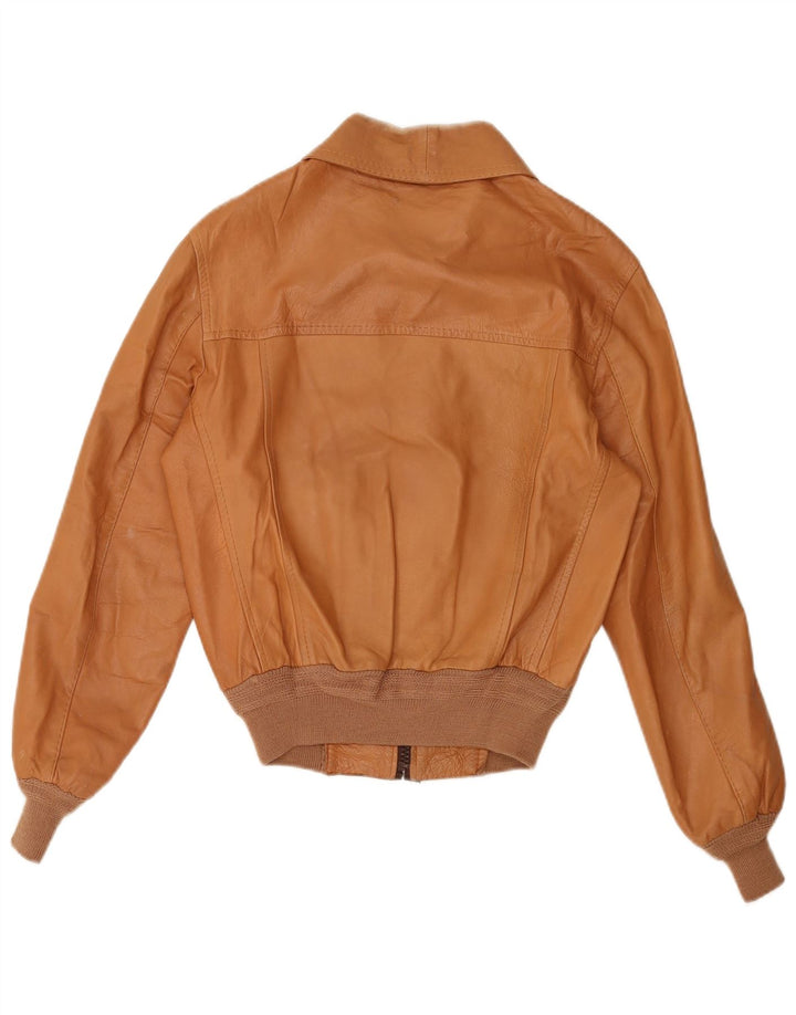 Veste en cuir femme vintage IT 50 XL Beige
