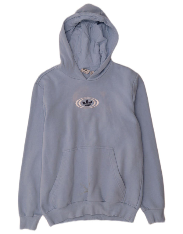 Adidas Boys Graphic Hoodie Jumper 13-14 ετών Μπλε βαμβακερό