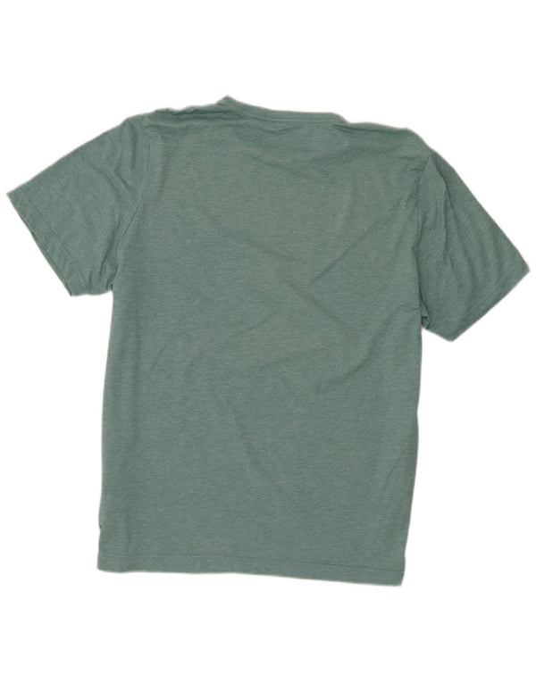 Puma Mens Graphic T-Shirt Top Large Green Flecked Polyester