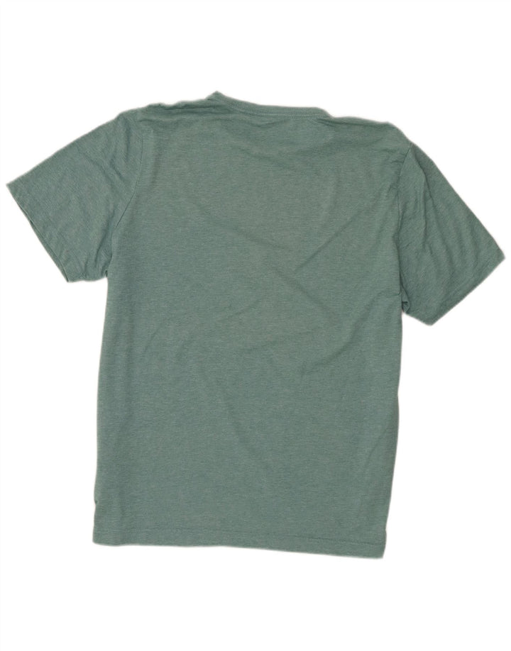 Puma Mens Graphic T-Shirt Top Large Green Flecked Polyester