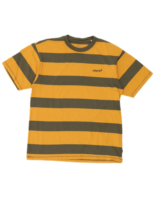 Levi's Hombre Vintage Fit Camiseta Top Pequeño De Algodón A Rayas Amarillas