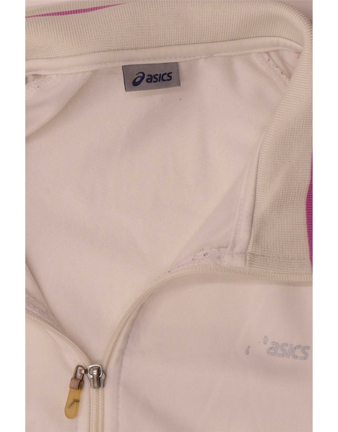 Asics Veste de survêtement pour femme UK 18 XL Blanc Colorblock Polyester