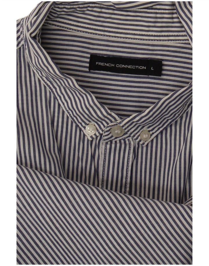 Camicia da uomo French Connection grande gessato blu navy