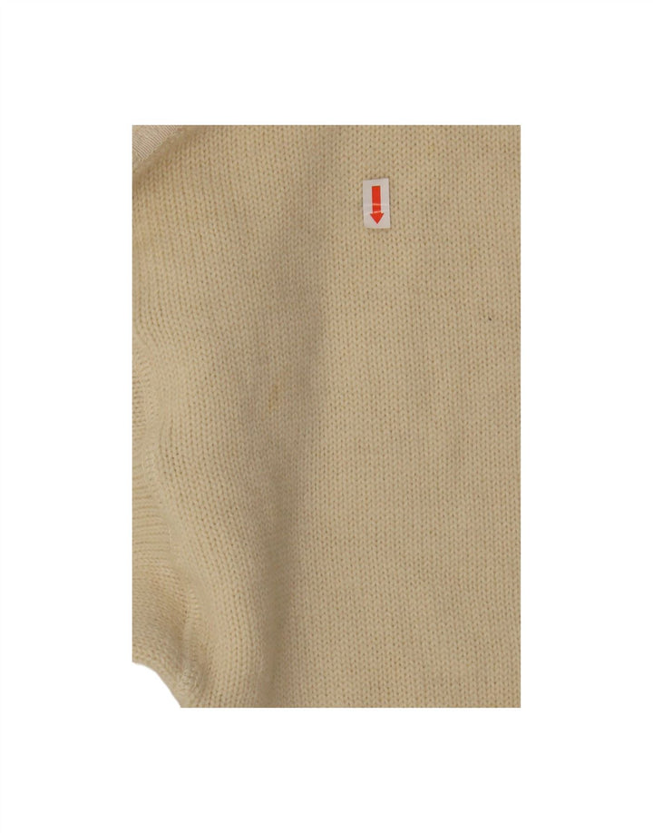 MARINA YACHTING Mens Boat Neck Jumper Sweater Medium Beige