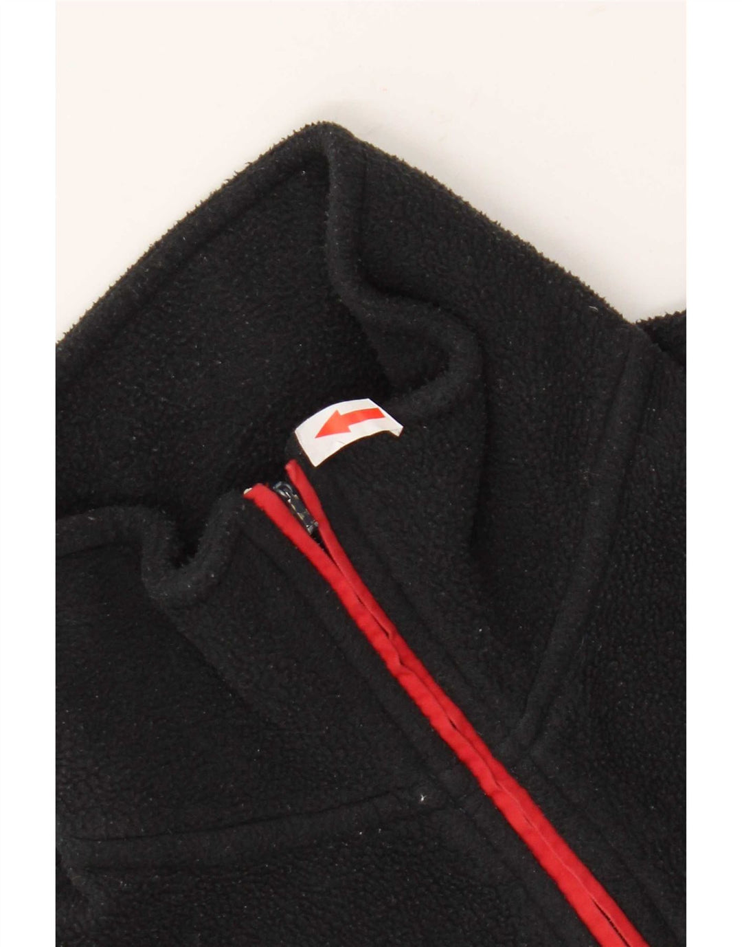 K-Way Mens Zip Neck Fleece Jumper Medium Black Striped