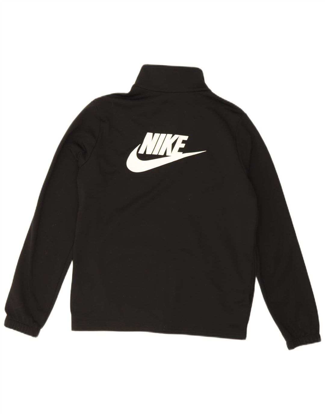 Nike Boys Graphic Tracksuit Top Jacket 13-14 Years XL Black Polyester