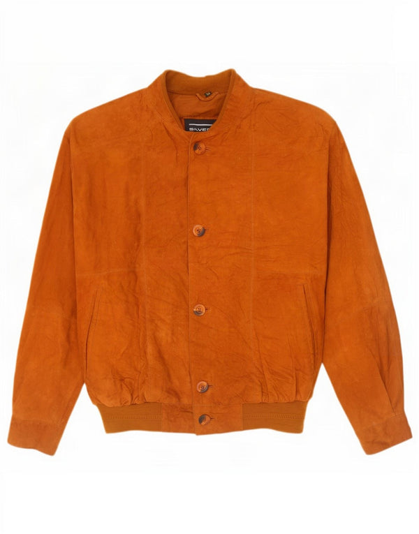 Vintage muška bomber jakna od brušene kože IT 50 velika smeđa koža