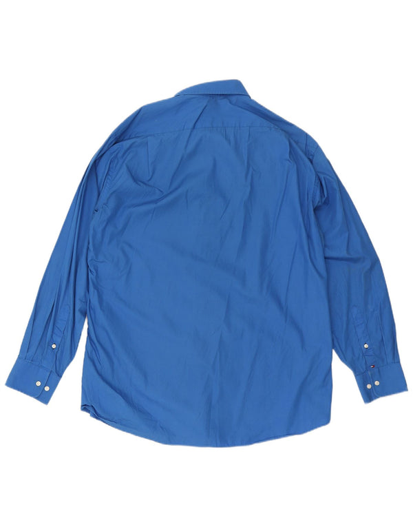 Tommy Hilfiger Herren-Hemd mit normaler Passform, Größe 16 1/2 Large, Blau