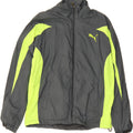 PUMA Boys Oversized Rain Jacket 7-8 Years Small Grey Colourblock Polyester Vintage Puma and Second-Hand Puma from Messina Hembry 