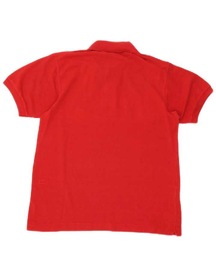 Lacoste Mens Polo Shirt Size 4 Medium Red Cotton