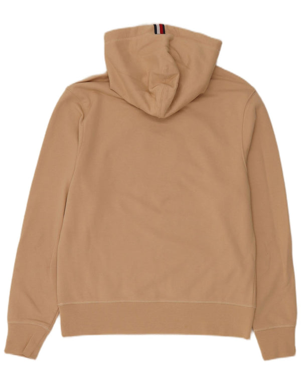 Tommy Hilfiger Hombre Sudadera con Capucha Gráfica Jersey Pequeño Algodón Beige