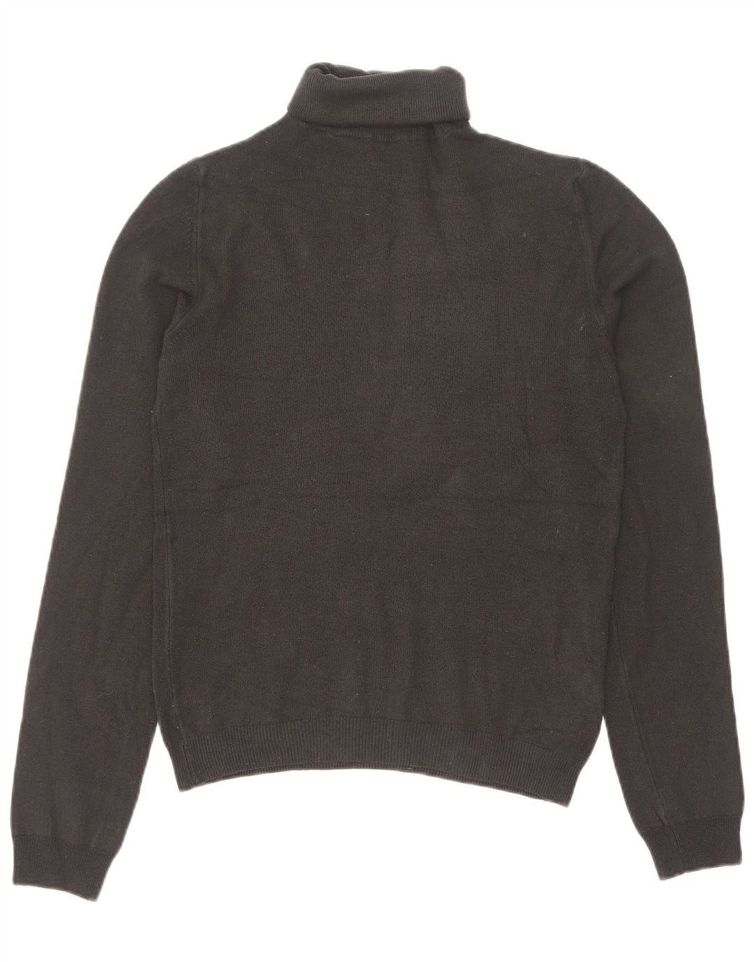 Zara Womens Roll Neck Jumper Sweater UK 12 Medium Black Acrylic