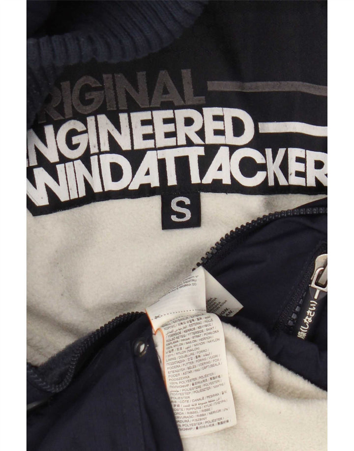 Superdry Womens Windtrekker Windbreaker Jacket UK 10 Small Navy Blue