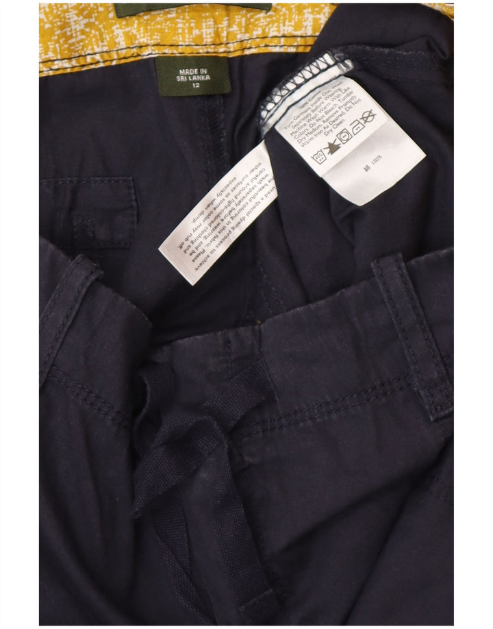 EDDIE BAUER Womens Cargo Shorts US 12 Large W38  Navy Blue Cotton