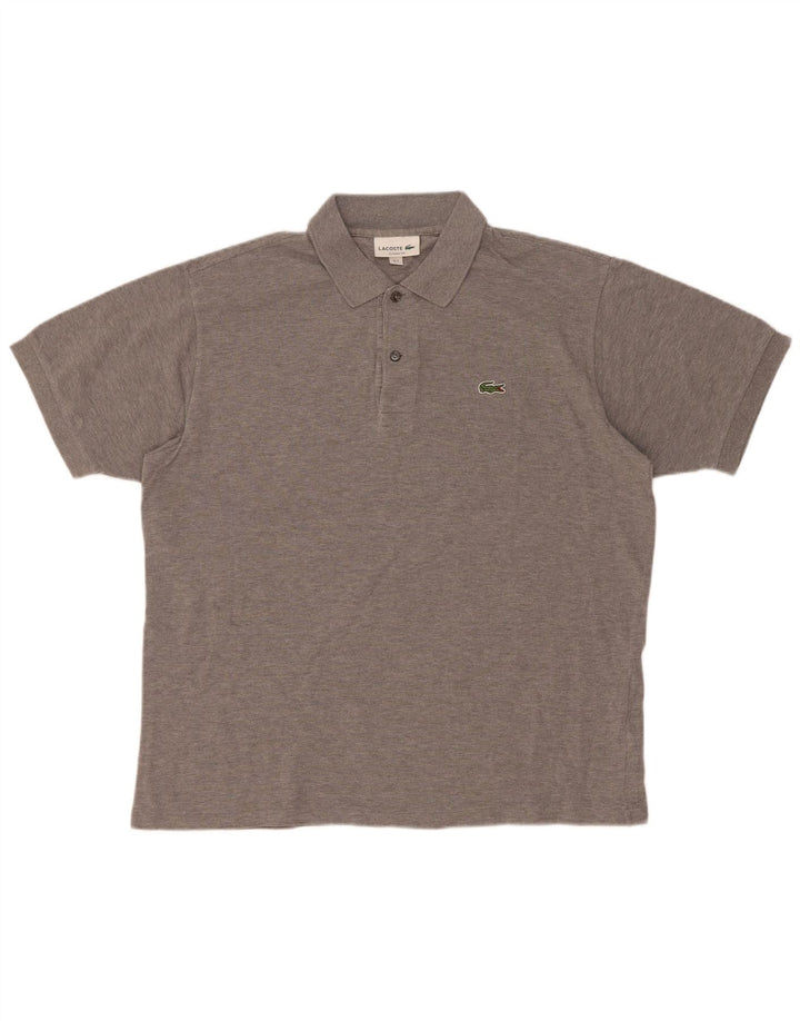Lacoste Mens Classic Fit Polo Shirt Size 7 Large Grey Cotton