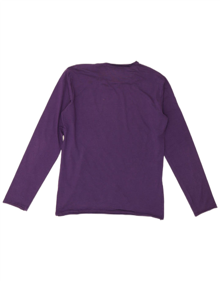 Daniele Alessandrini Mens Graphic Top Long Sleeve IT 50 Medium Purple