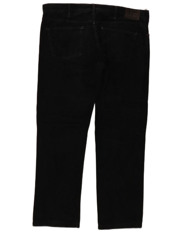 Мужские прямые повседневные брюки Armani W38 L30, черные, хлопковые