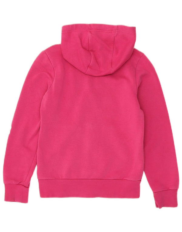 Dziewczęcy sweterek Adidas z grafiką i zamkiem błyskawicznym, 9-10 lat, różowy, bawełniany