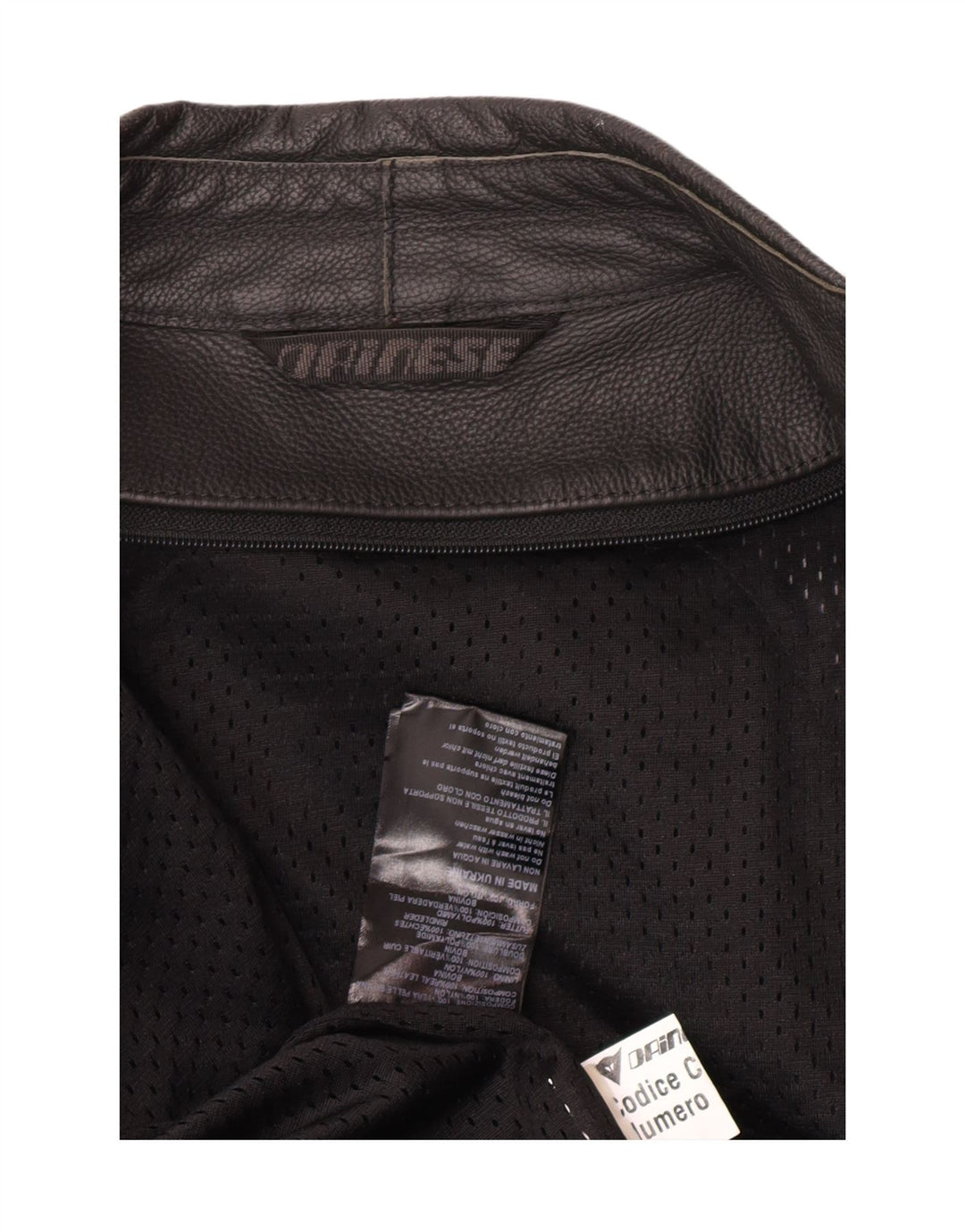 Dainese Mens Graphic Racer Jacket UK 36 Small Black Colourblock Leather