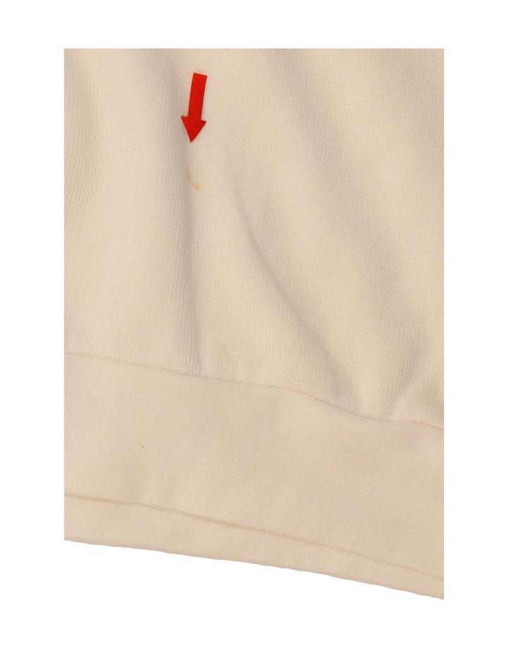 BABISTA Mens Zip Neck Jumper Sweater IT 50 Medium White Cotton Vintage Babista and Second-Hand Babista from Messina Hembry 