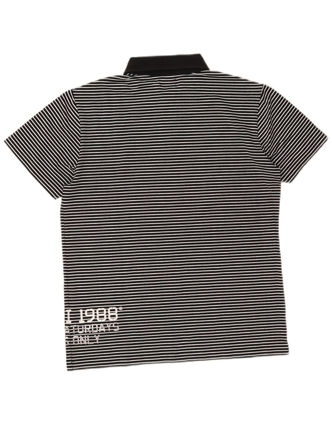 Gaudi Herre grafisk poloshirt Medium Sort nålestribet bomuld
