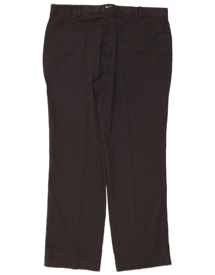 Nike Mens Dri Fit Straight Casual Trousers W38 L32 Black Polyester