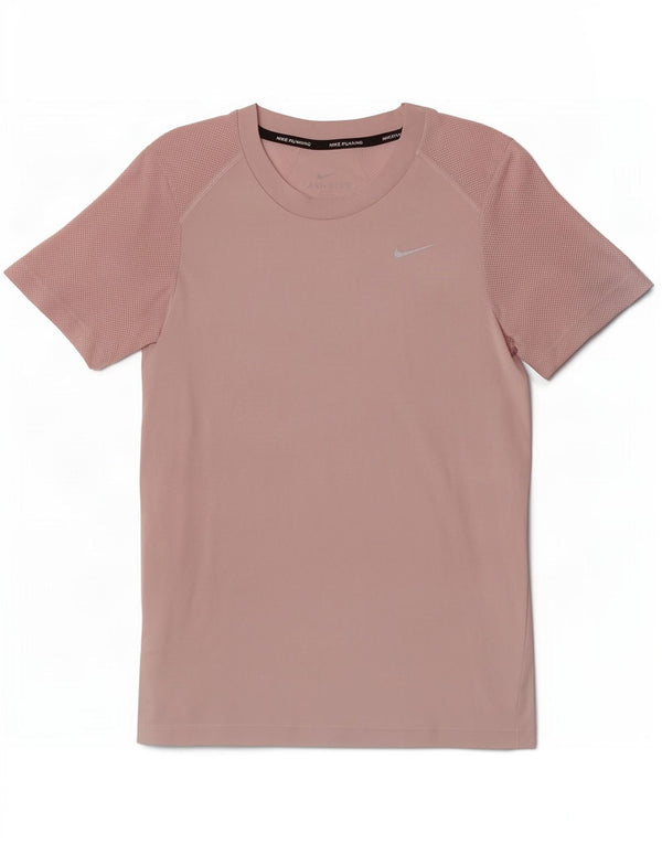 Nike Womens Dri Fit T-Shirt Top UK 10 Petit Rose Polyester