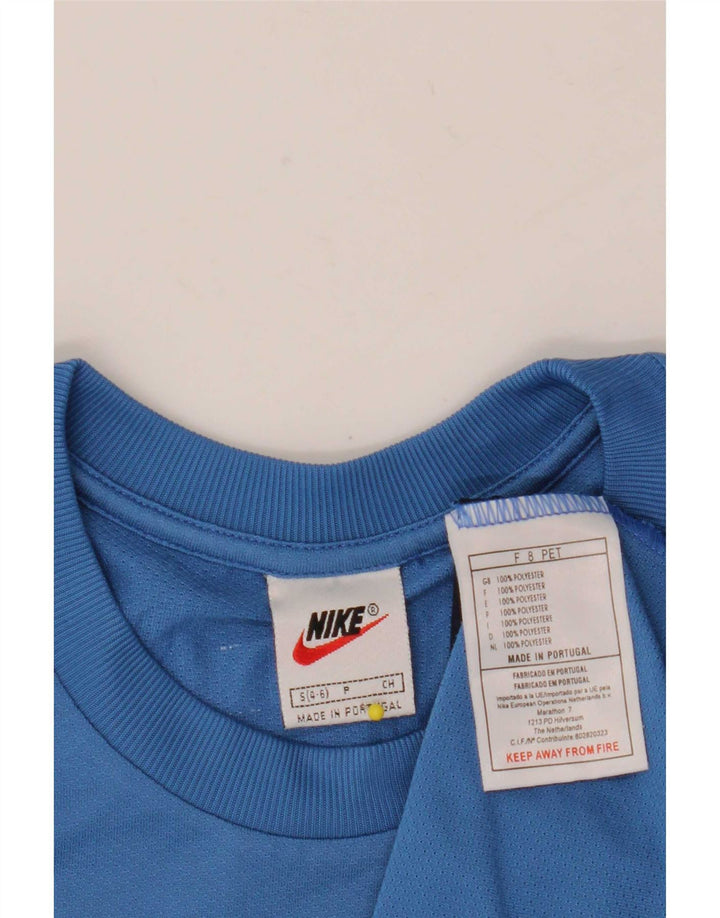 Nike T-shirt pour femme US 4/6 Petit Bleu Colorblock Polyester