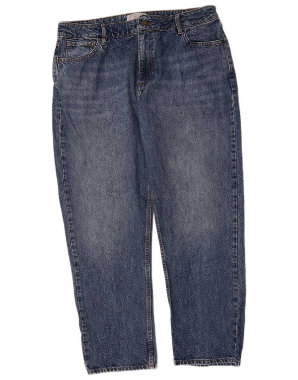Fat Face Womens Straight Jeans UK 16 Large W32 L26 Blue Cotton