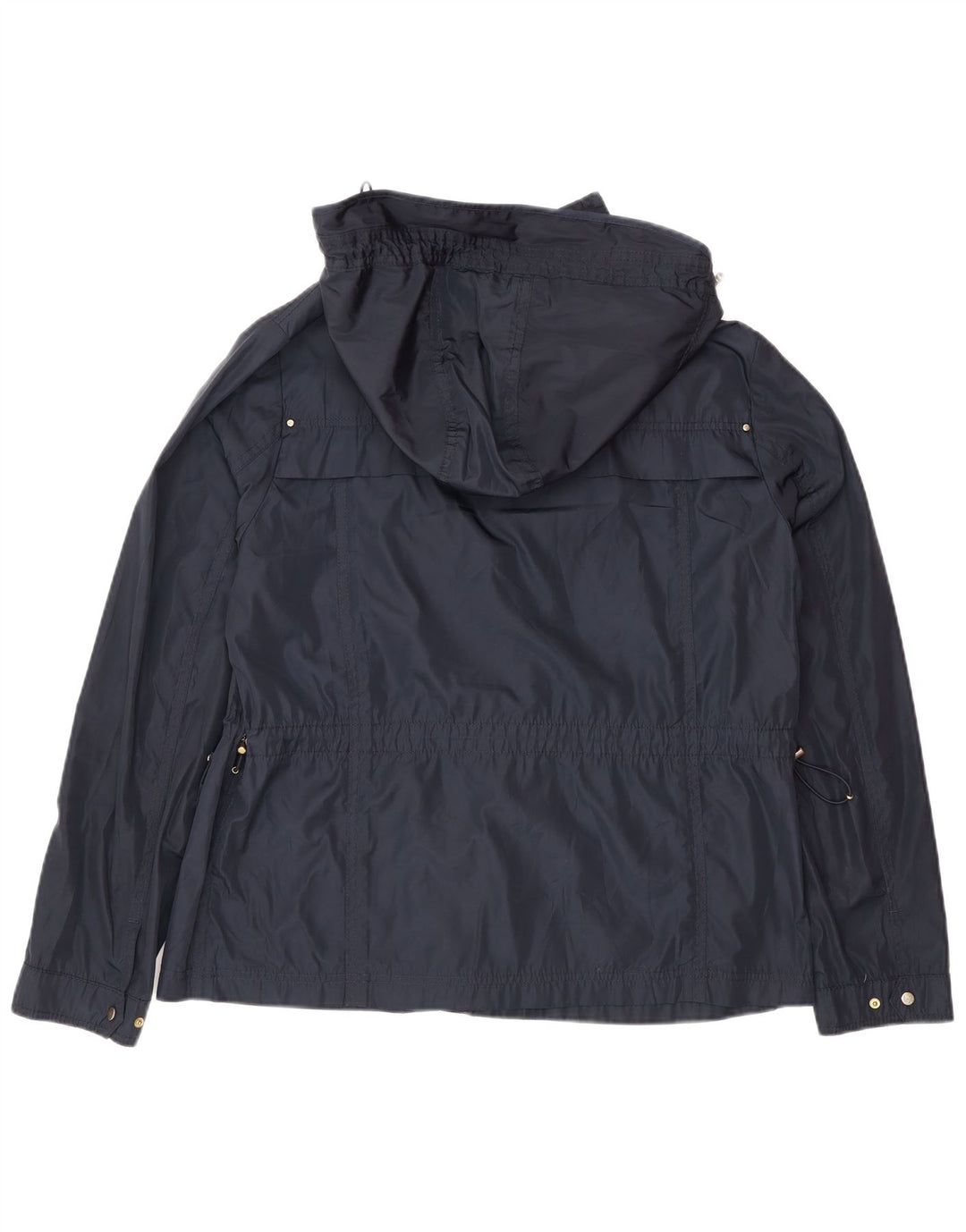 Zara Dame Hooded Utility Jacket UK 18 XL Navy Blue Polyester