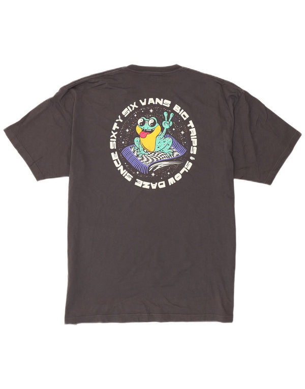 Vans Camiseta gráfica de corte clásico para hombre Top XL Gris Algodón